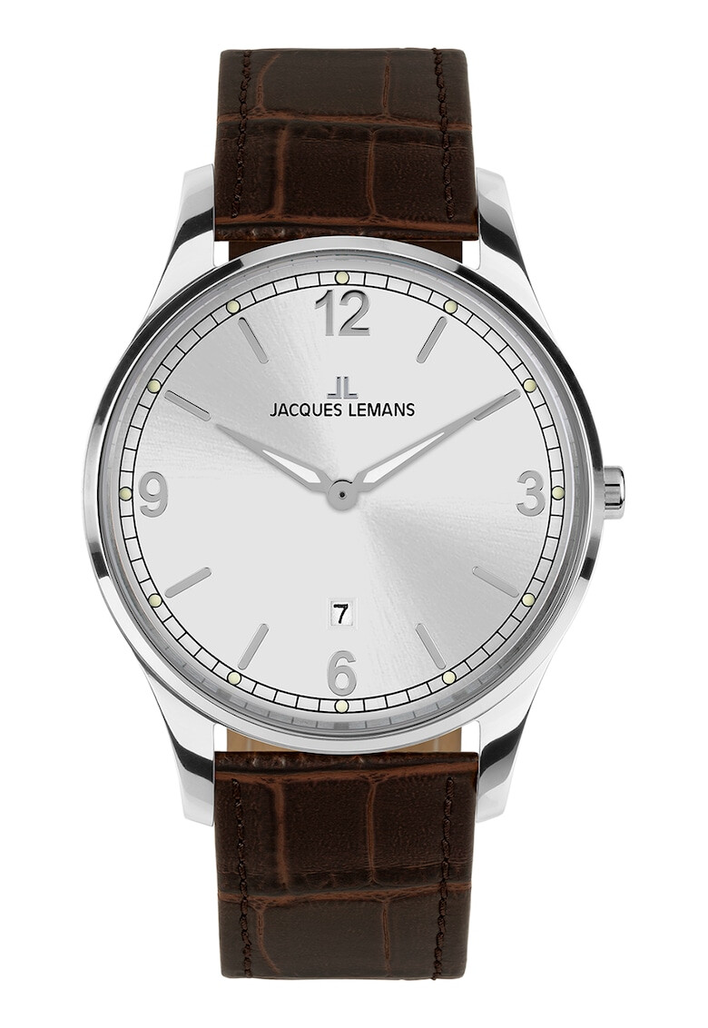 Jacques Lemans Ceas quartz cu o curea de piele - Pled.ro