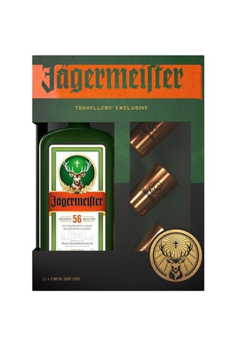 Jagermeister + 3 PAHARE 35% 1L - Pled.ro