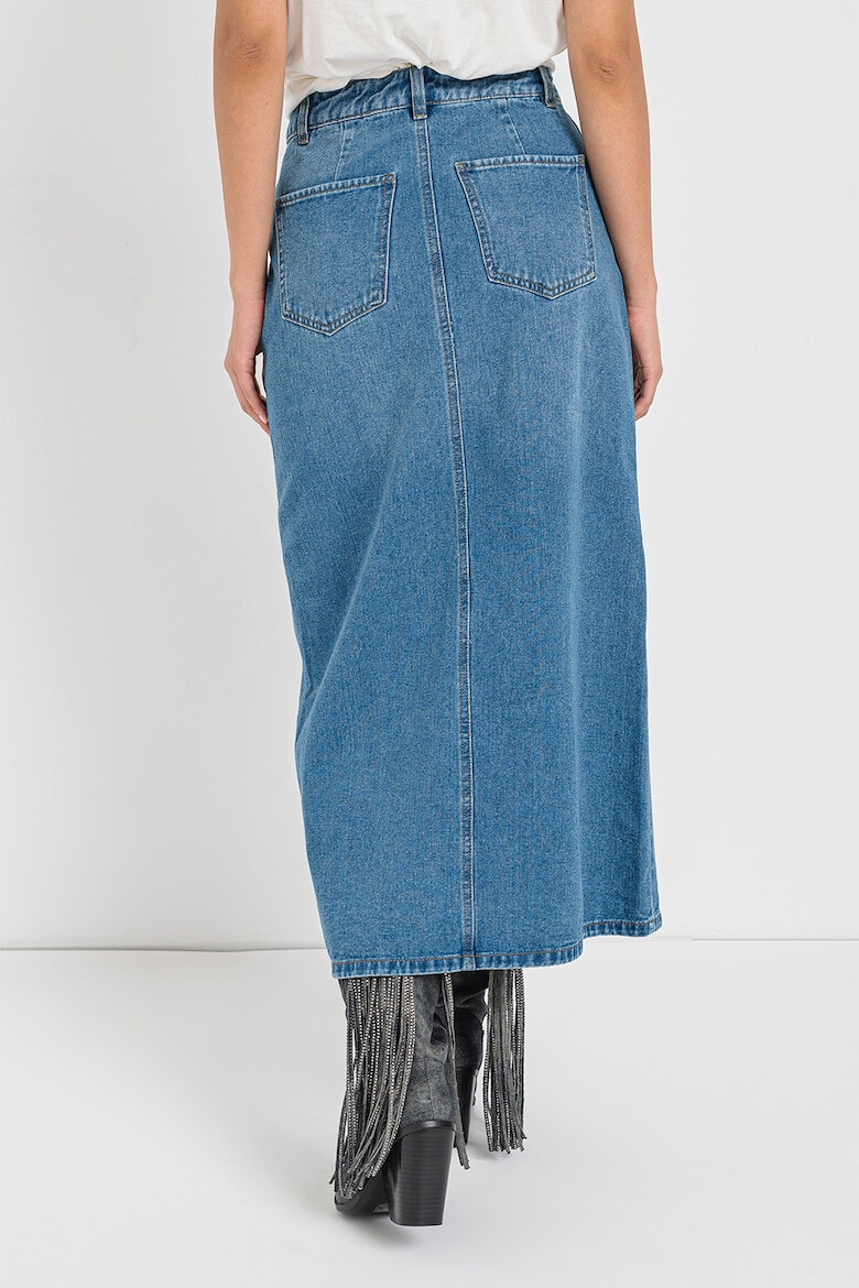 JdY Fusta lunga de denim cu slit frontal - Pled.ro