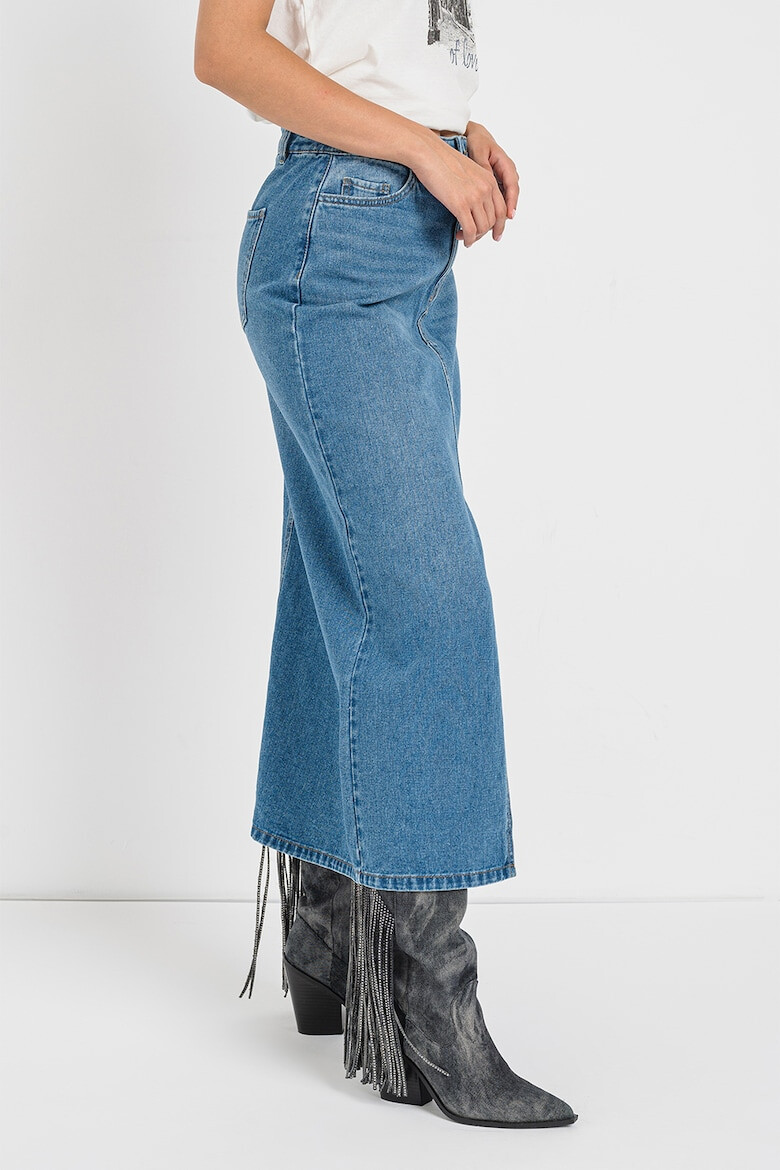 JdY Fusta lunga de denim cu slit frontal - Pled.ro