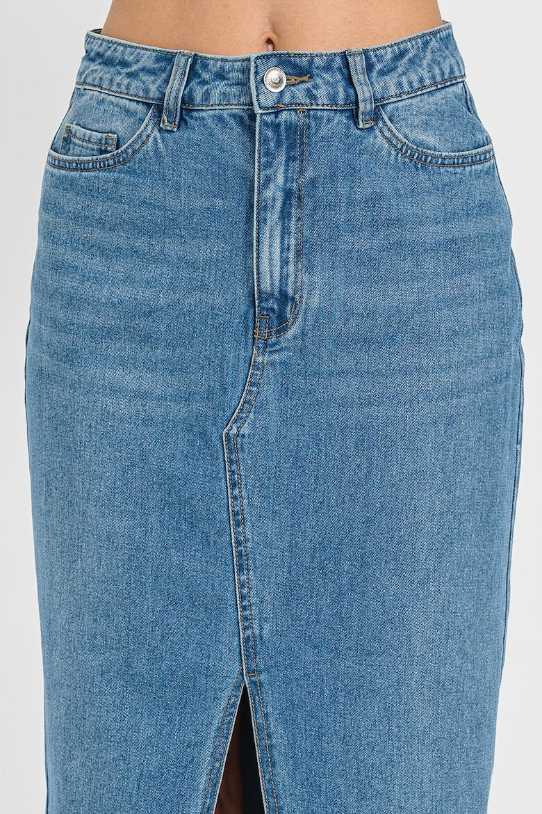 JdY Fusta lunga de denim cu slit frontal - Pled.ro