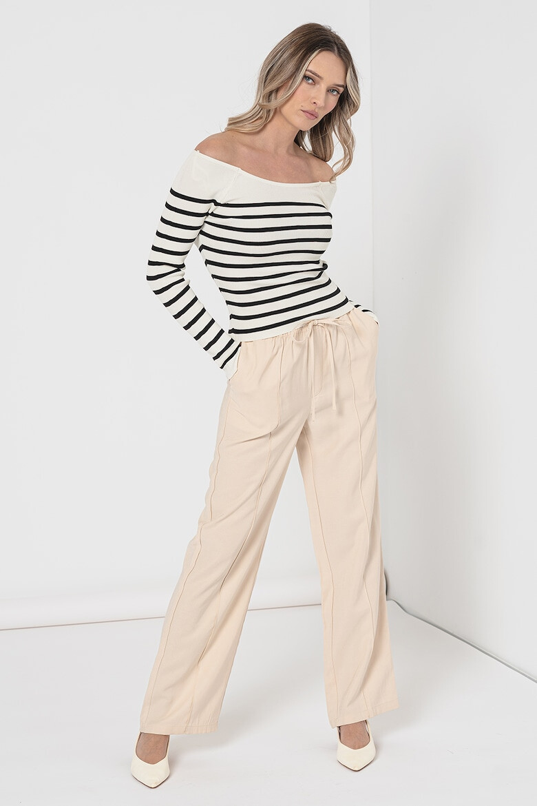 JdY Pantaloni relaxed fit cu snur Olly - Pled.ro