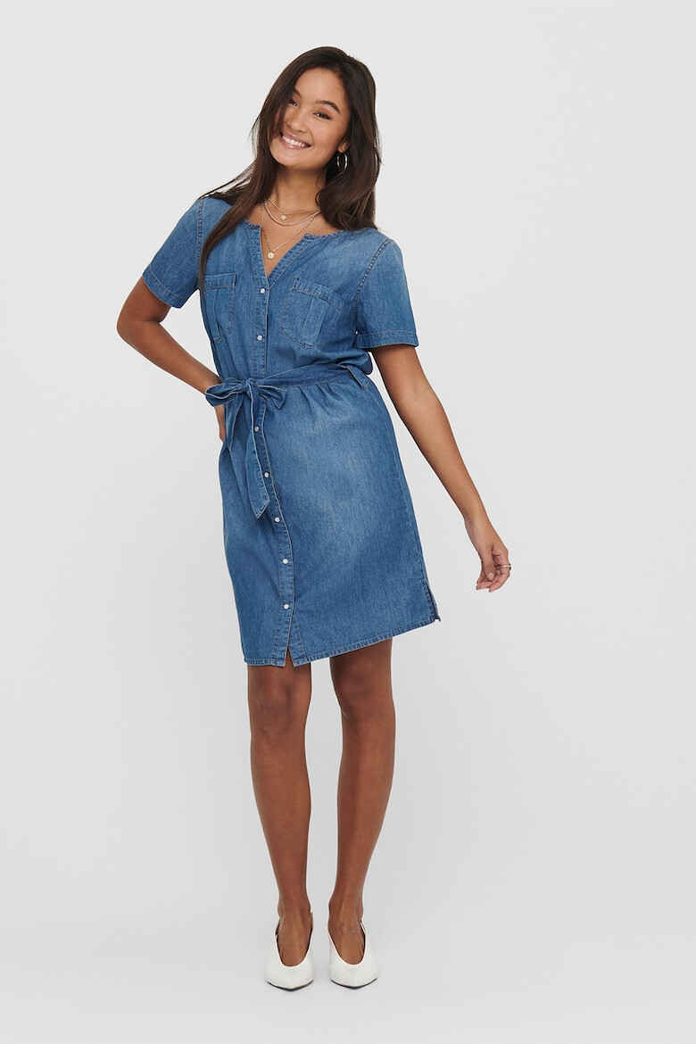 JdY Rochie din denim cu buzunare pe piept - Pled.ro