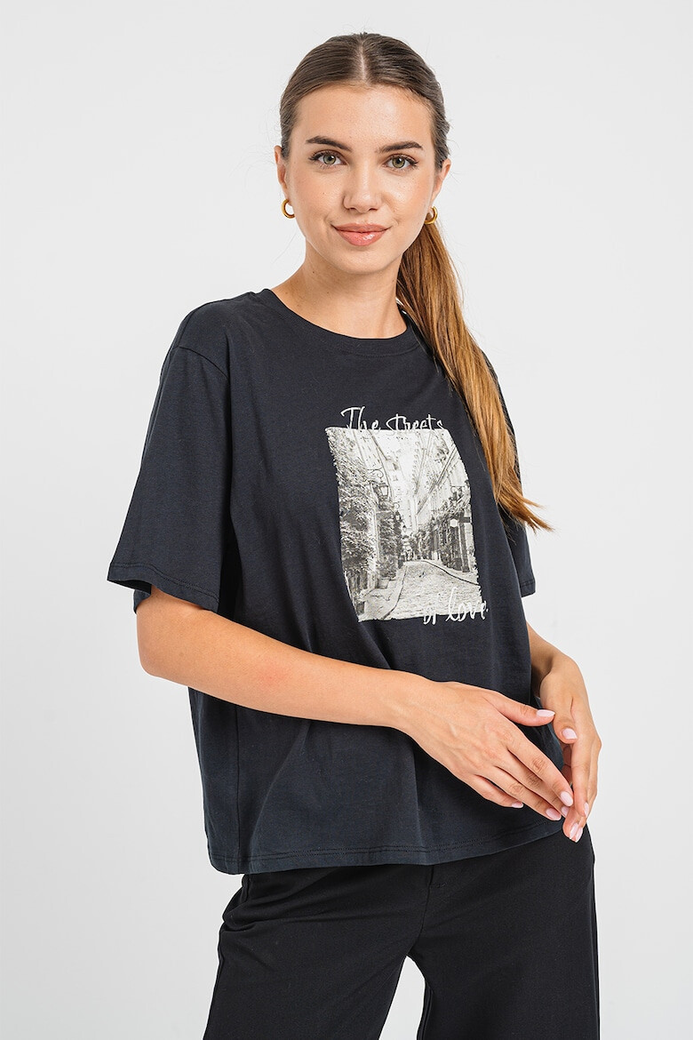 JdY Tricou de bumbac organic cu imprimeu grafic - Pled.ro