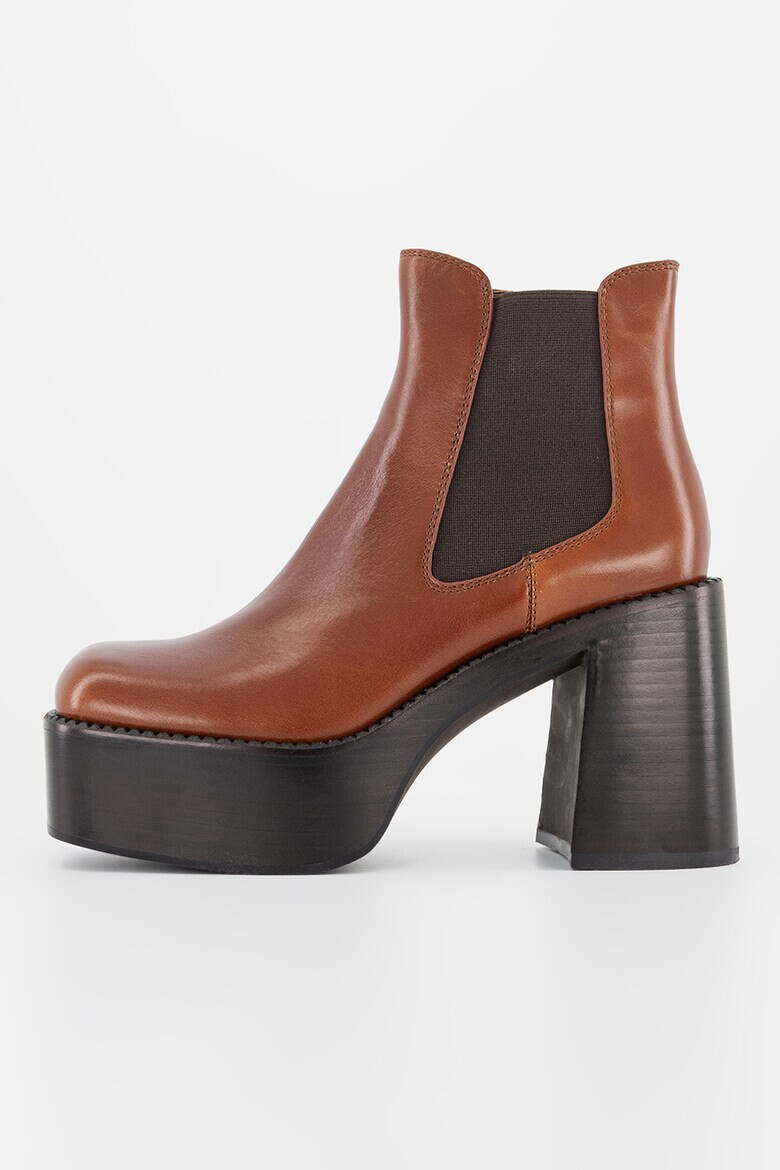 Jeffrey Campbell Botine de piele cu toc masiv - Pled.ro