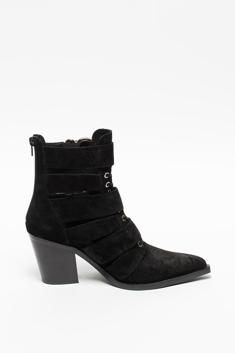 Jeffrey Campbell Botine de piele intoarsa cu varf ascutit Caceres - Pled.ro