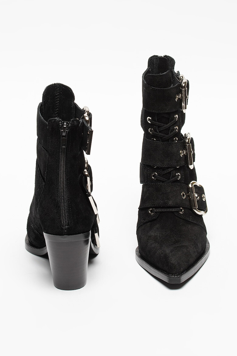 Jeffrey Campbell Botine de piele intoarsa cu varf ascutit Caceres - Pled.ro