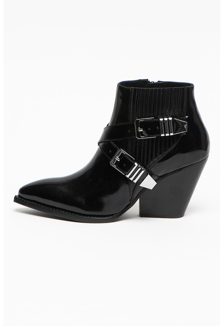 Jeffrey Campbell Botine de piele lacuite Texan - Pled.ro