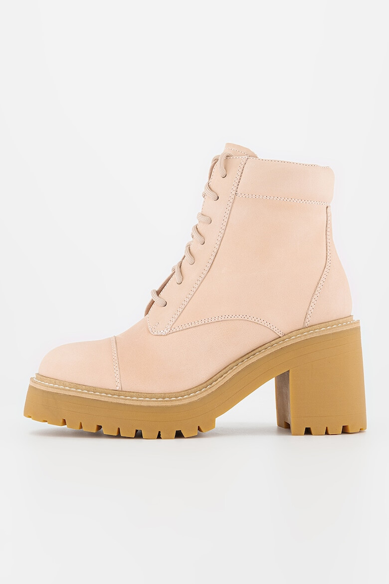 Jeffrey Campbell Botine de piele nabuc cu aplicatie cap-toe - Pled.ro