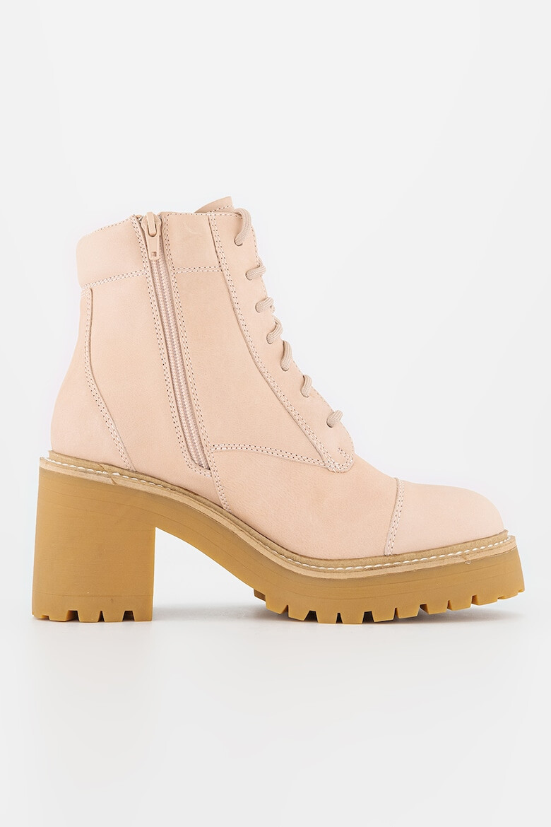 Jeffrey Campbell Botine de piele nabuc cu aplicatie cap-toe - Pled.ro