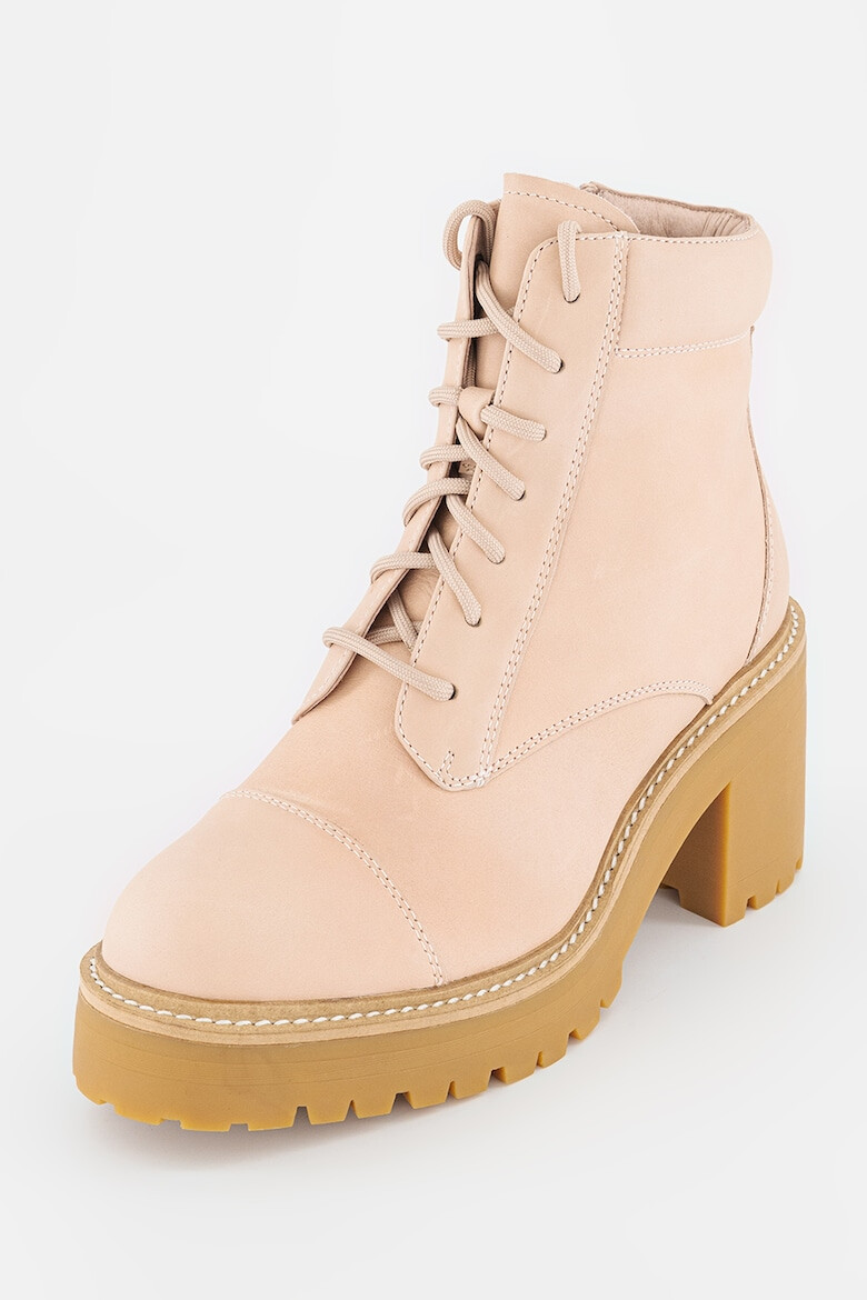 Jeffrey Campbell Botine de piele nabuc cu aplicatie cap-toe - Pled.ro