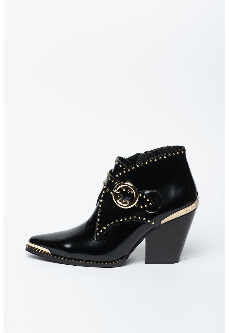 Jeffrey Campbell Ghete cowboy de piele cu varf ascutit Elevate - Pled.ro