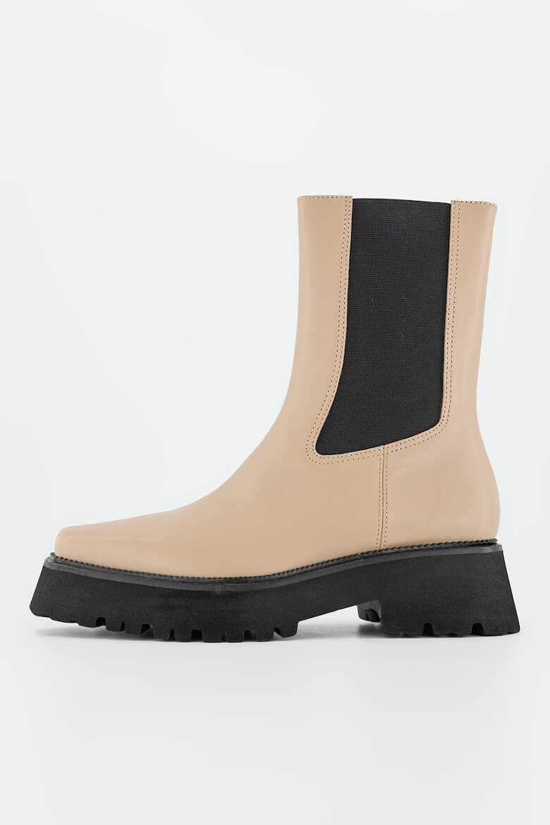 Jeffrey Campbell Ghete de piele cu insertii elastice - Pled.ro