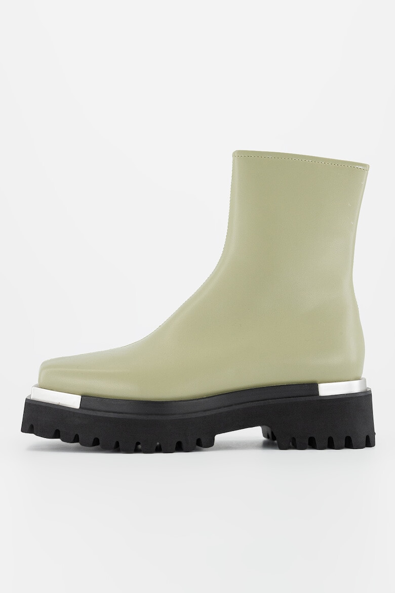 Jeffrey Campbell Ghete de piele ecologica cu aspect masiv - Pled.ro