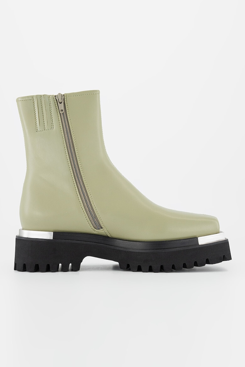 Jeffrey Campbell Ghete de piele ecologica cu aspect masiv - Pled.ro