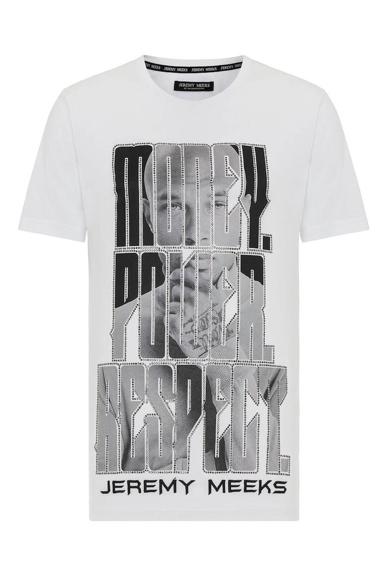 Jeremy Meeks Tricou de bumbac organic cu imprimeu logo - Pled.ro