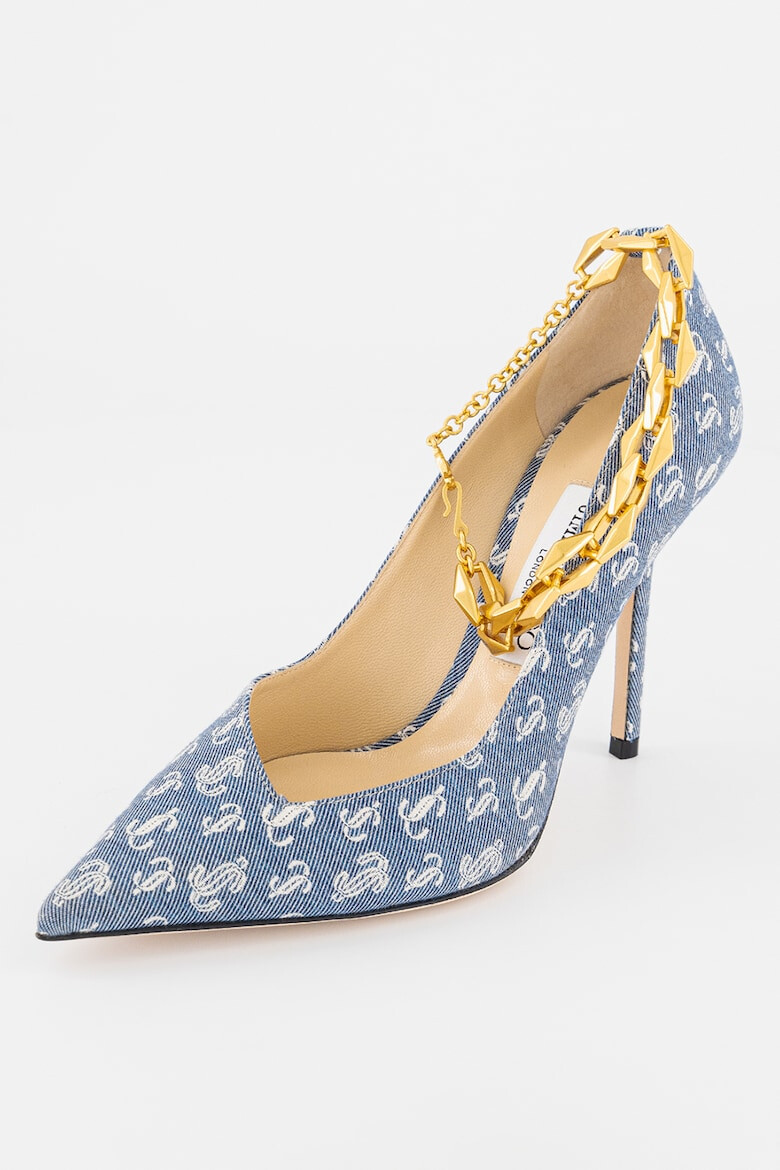 Jimmy Choo Pantofi cu varf ascutit si broderie logo Diamond - Pled.ro