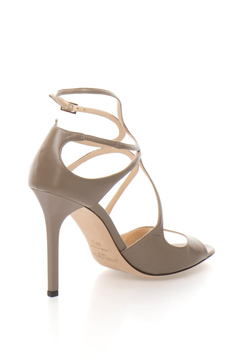 Jimmy Choo Sandale de piele cu barete multiple si toc inalt - Pled.ro