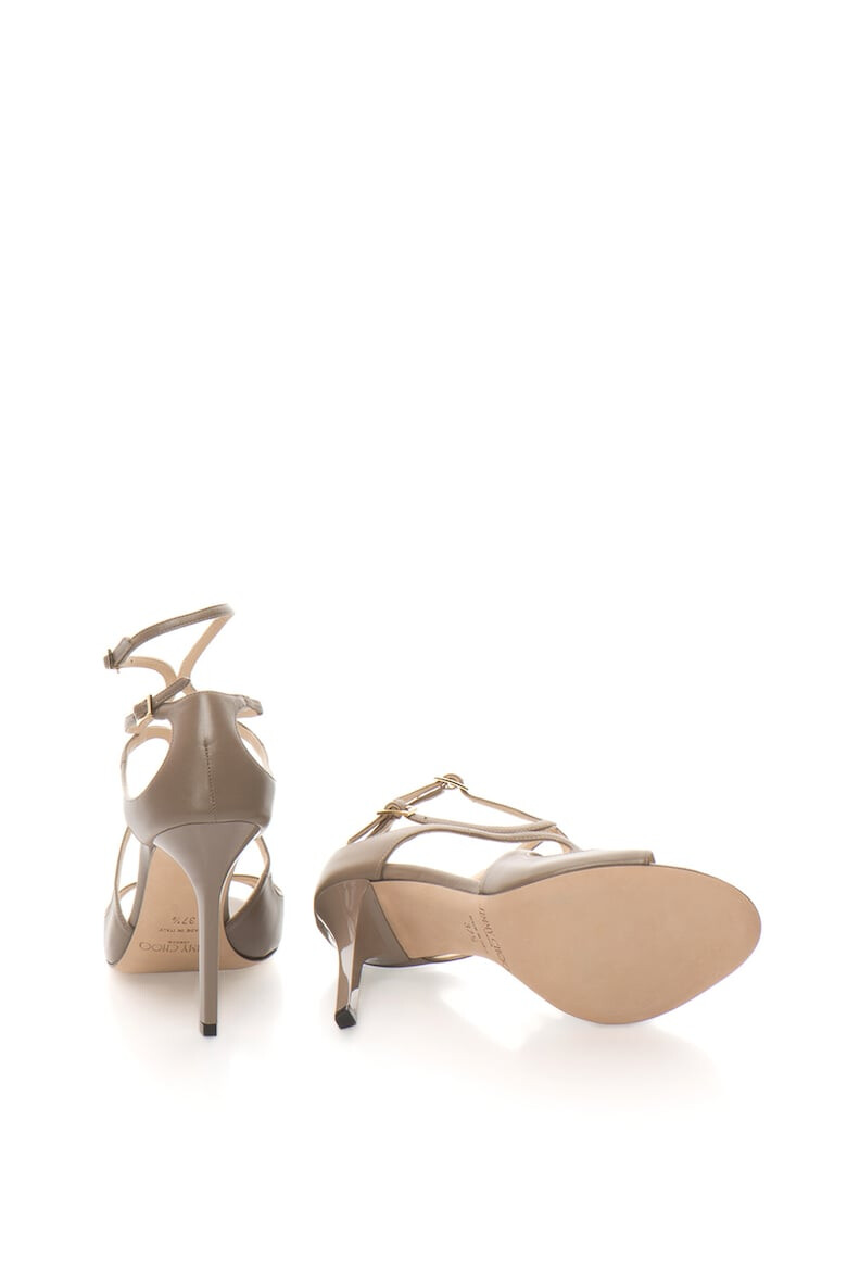 Jimmy Choo Sandale de piele cu barete multiple si toc inalt - Pled.ro