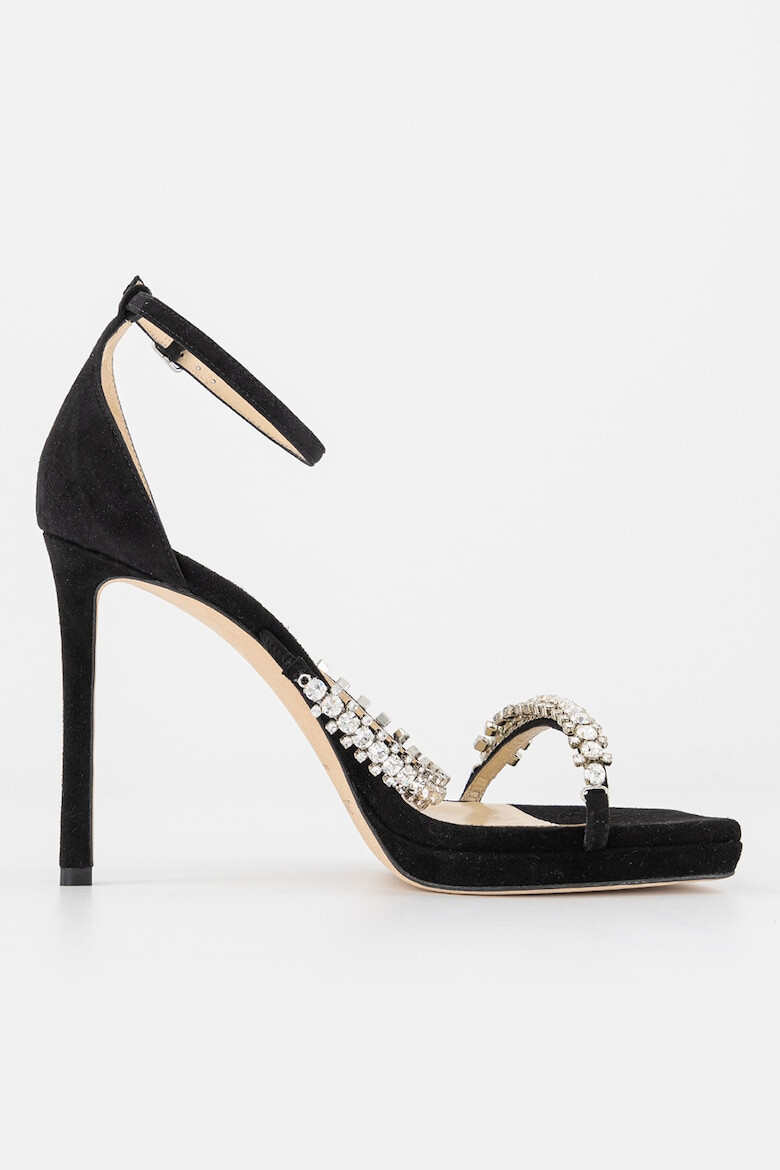 Jimmy Choo Sandale din piele intoarsa cu aplicatii cu cristale Bing - Pled.ro