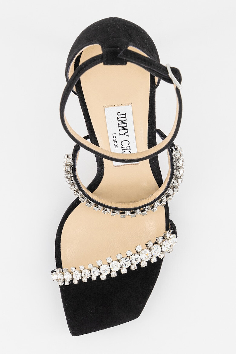 Jimmy Choo Sandale din piele intoarsa cu aplicatii cu cristale Bing - Pled.ro