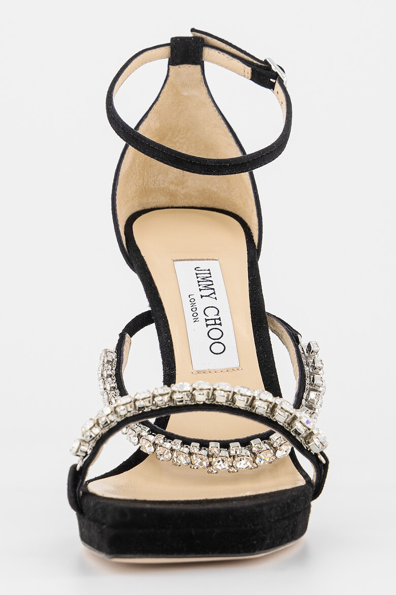 Jimmy Choo Sandale din piele intoarsa cu aplicatii cu cristale Bing - Pled.ro