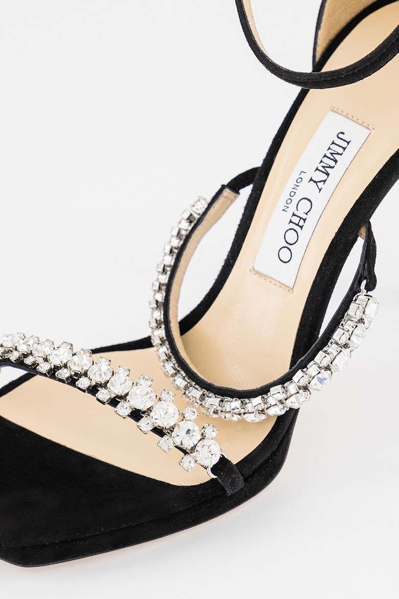 Jimmy Choo Sandale din piele intoarsa cu aplicatii cu cristale Bing - Pled.ro