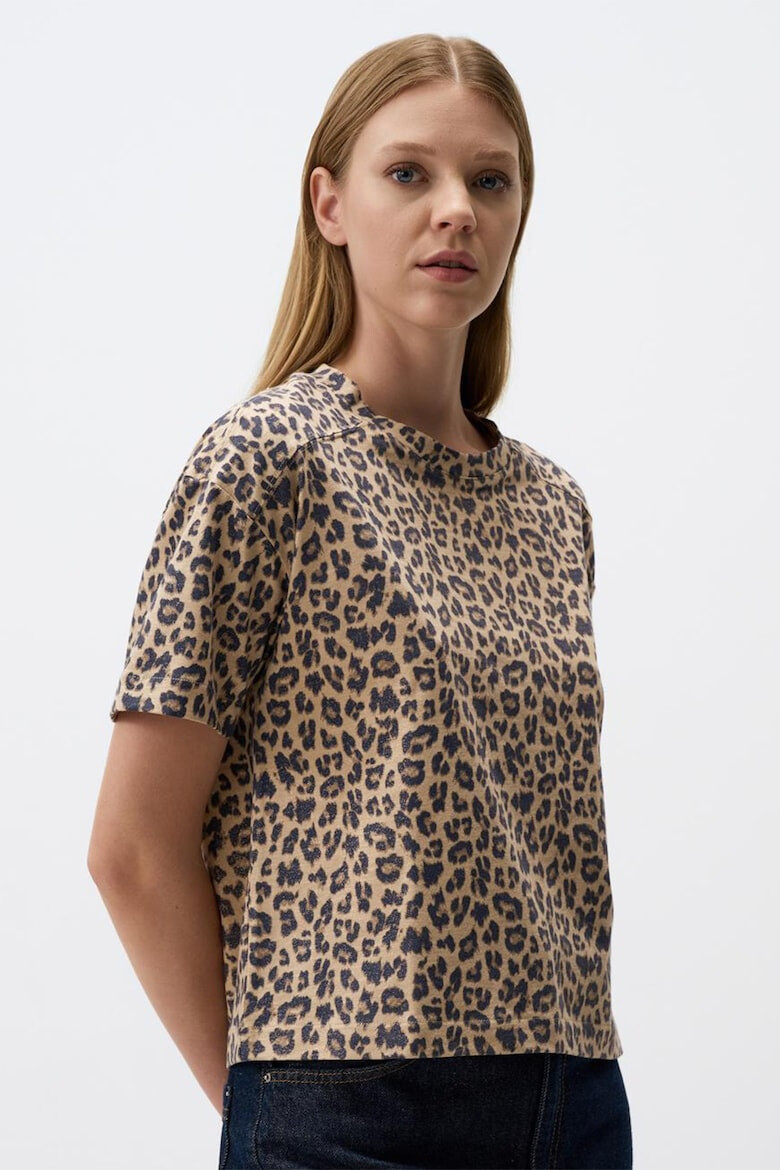 JIMMY KEY Bluza cu animal print si maneci scurte - Pled.ro