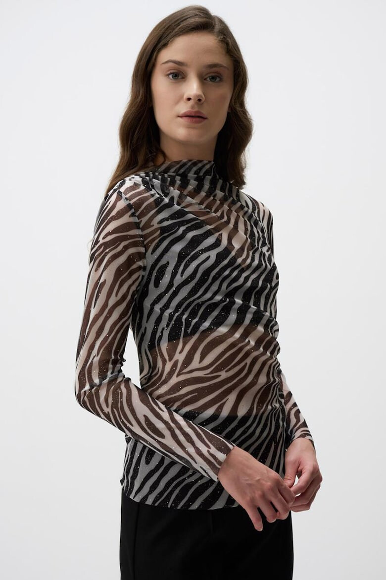 JIMMY KEY Bluza de plasa cu model animal print - Pled.ro