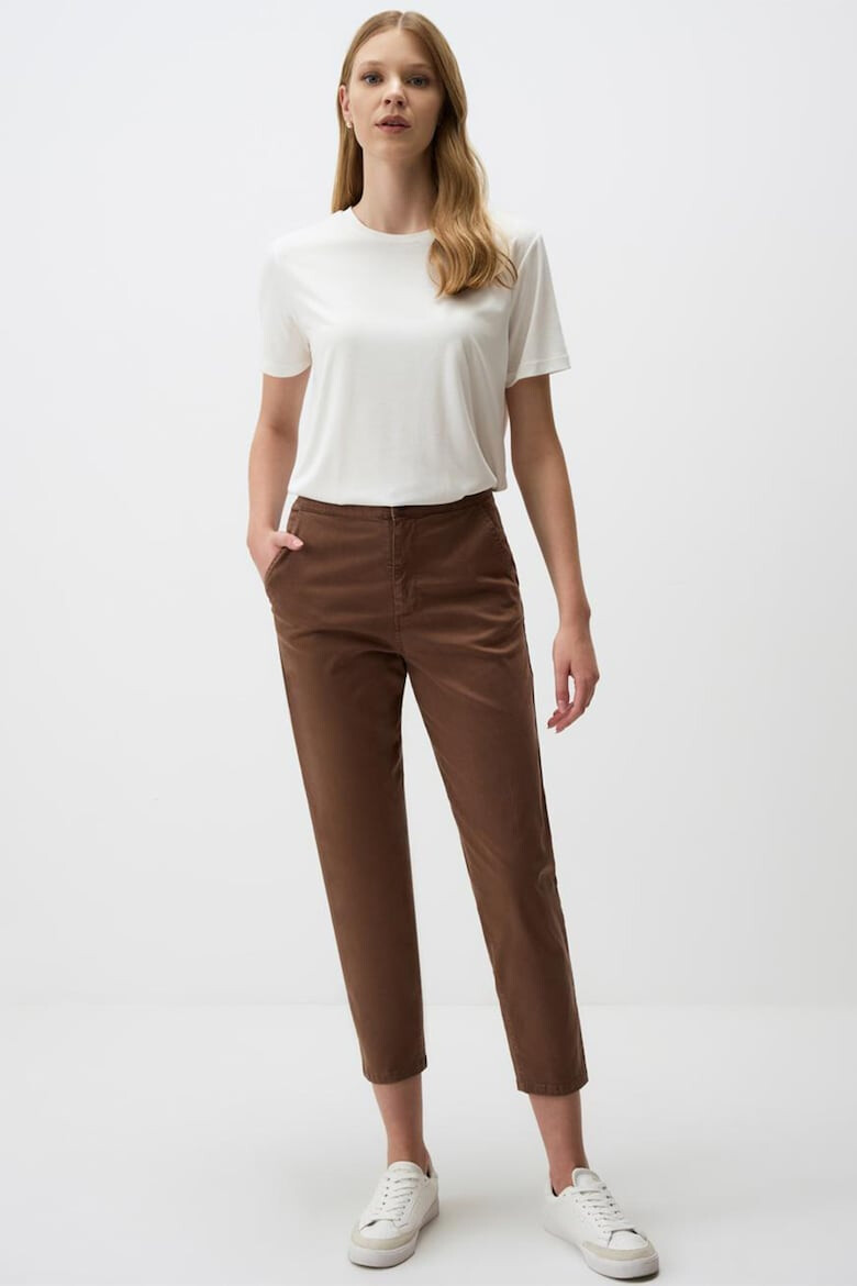 JIMMY KEY Pantaloni crop din amestec de lyocell - Pled.ro