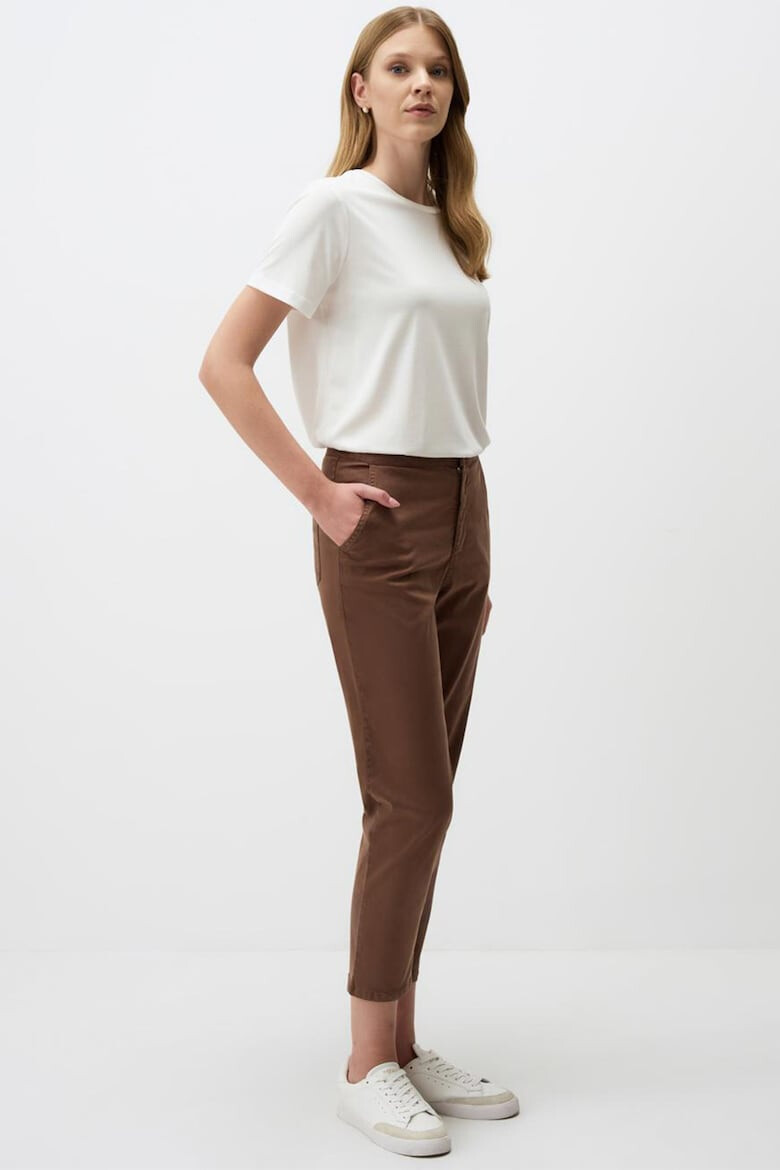 JIMMY KEY Pantaloni crop din amestec de lyocell - Pled.ro