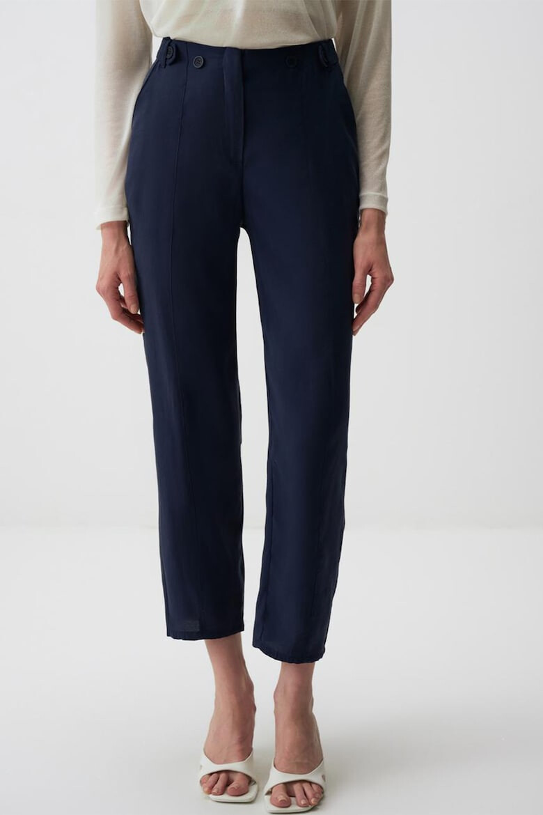 JIMMY KEY Pantaloni crop din amestec de modal cu croiala dreapta - Pled.ro