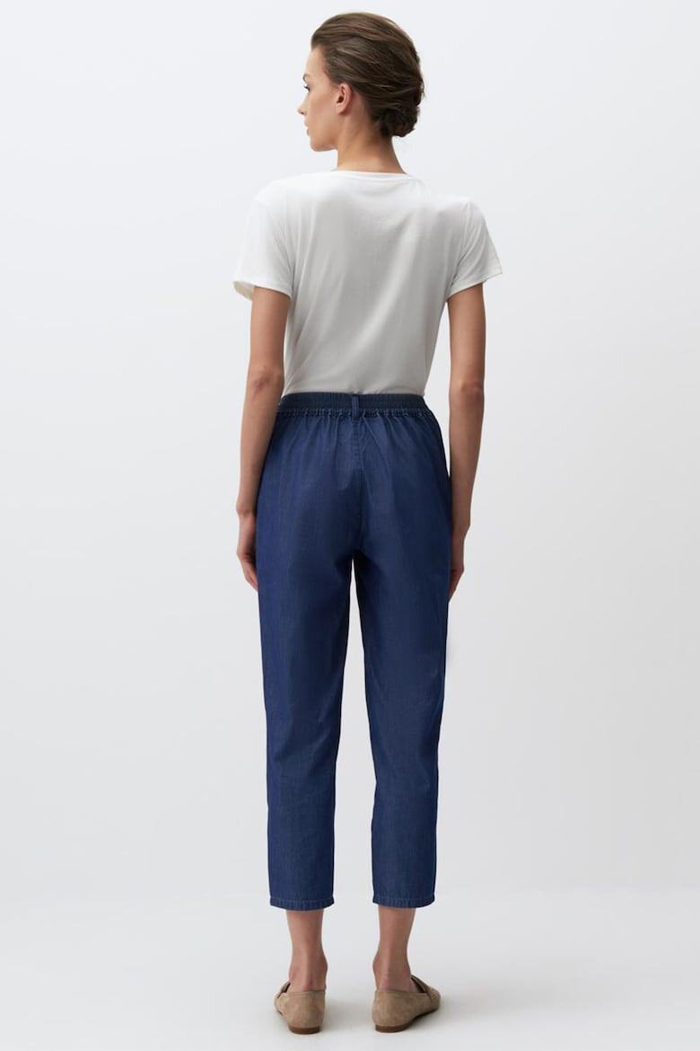 JIMMY KEY Pantaloni crop din chambray - Pled.ro