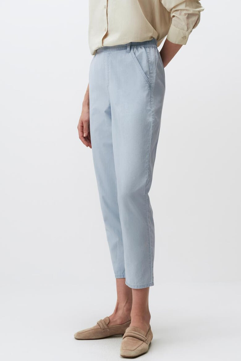 JIMMY KEY Pantaloni crop din chambray - Pled.ro