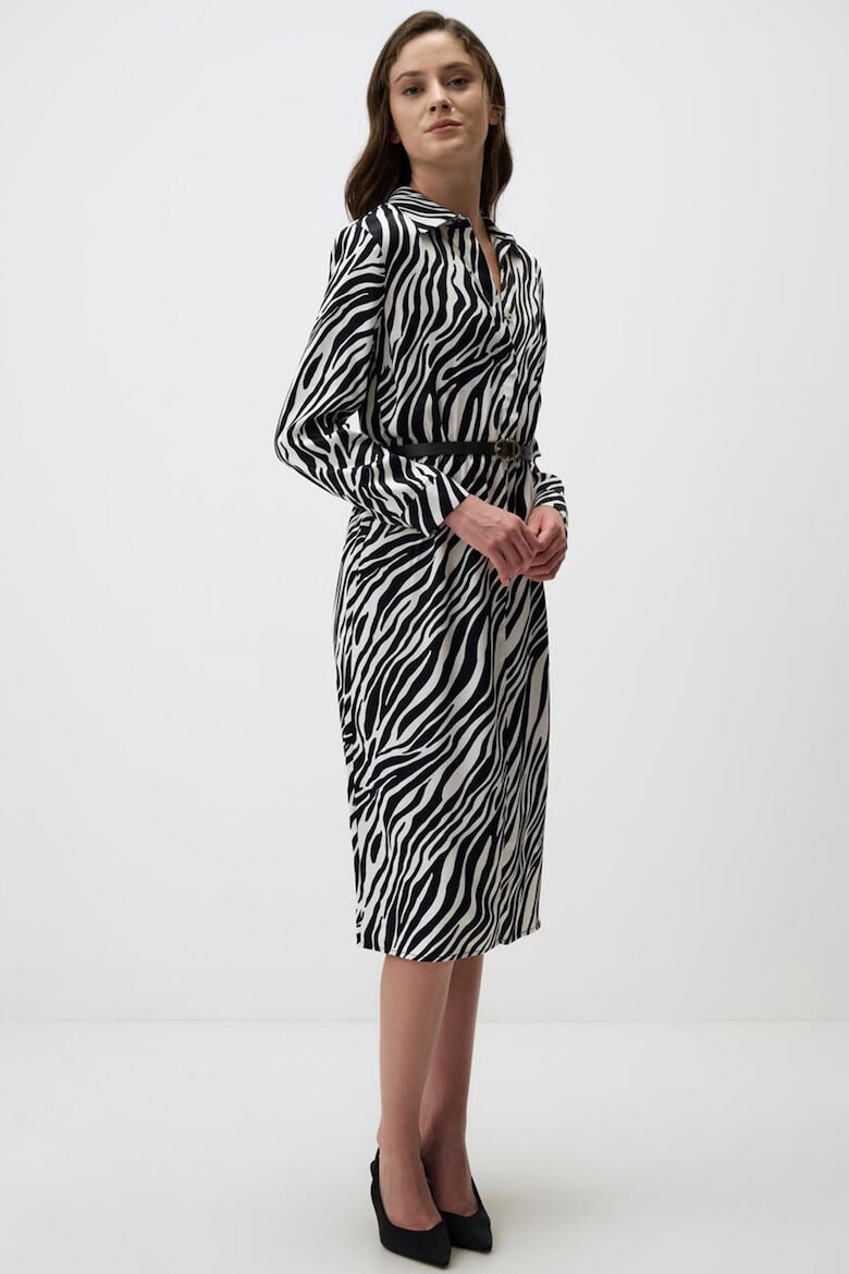 JIMMY KEY Rochie midi din satin cu imprimeu zebra - Pled.ro