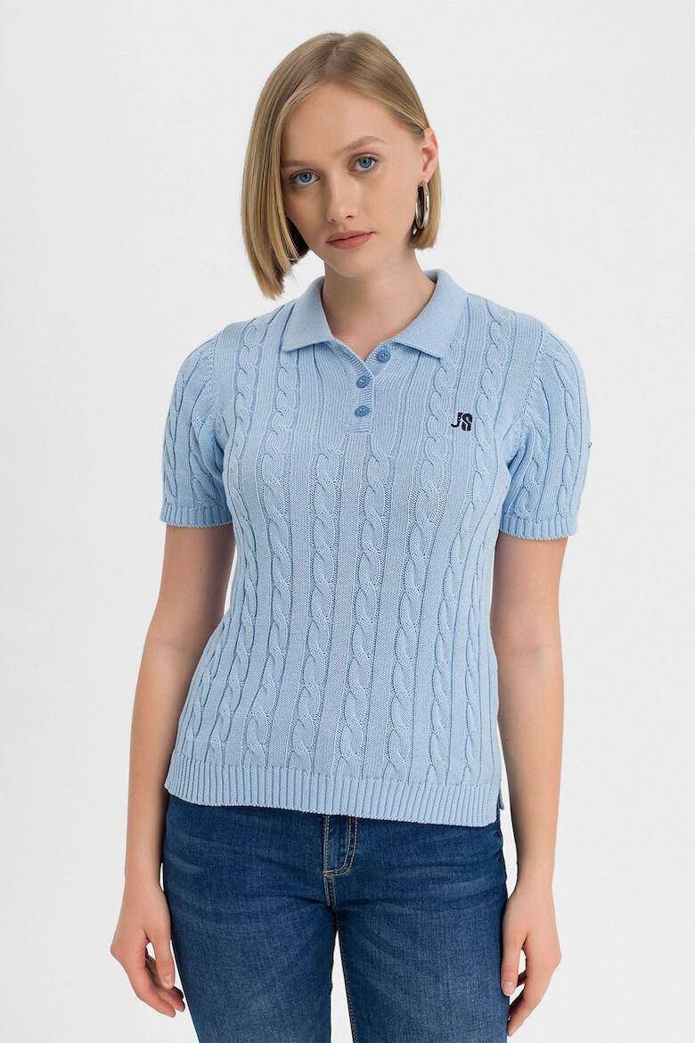 Jimmy Sanders Tricou polo cu model torsade Aracely - Pled.ro