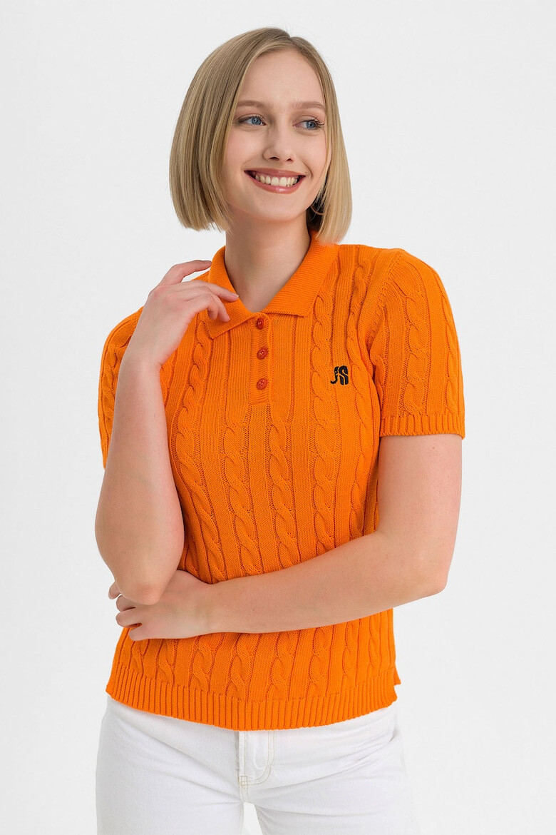 Jimmy Sanders Tricou polo cu model torsade Aracely - Pled.ro