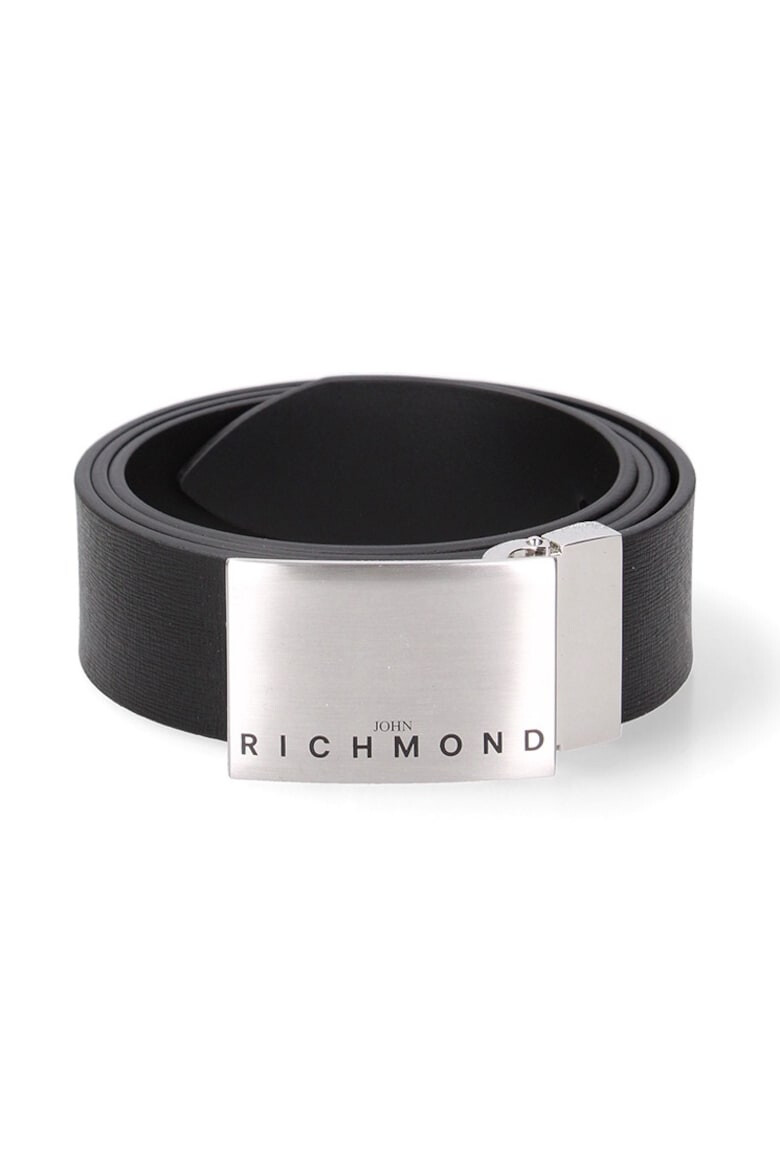 John Richmond Curea din piele cu imprimeu logo - Pled.ro