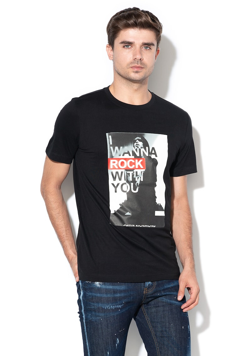 John Richmond Tricou cu imprimeu foto Lowrence - Pled.ro