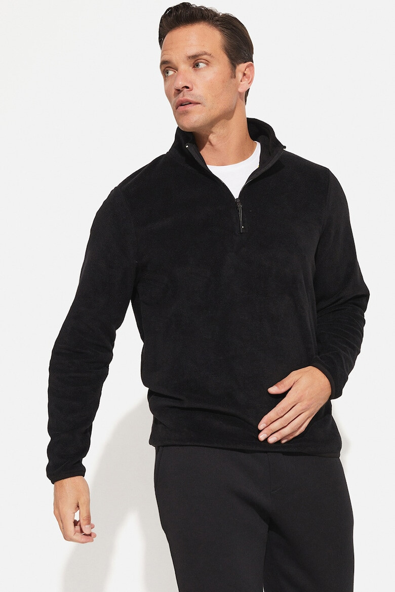 JoyStar Bluza de trening din material fleece cu fermoar scurt - Pled.ro