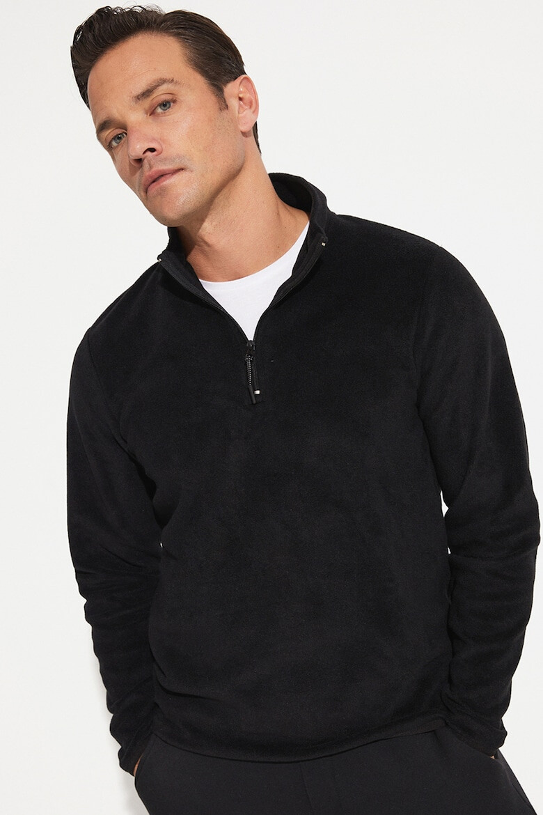 JoyStar Bluza de trening din material fleece cu fermoar scurt - Pled.ro