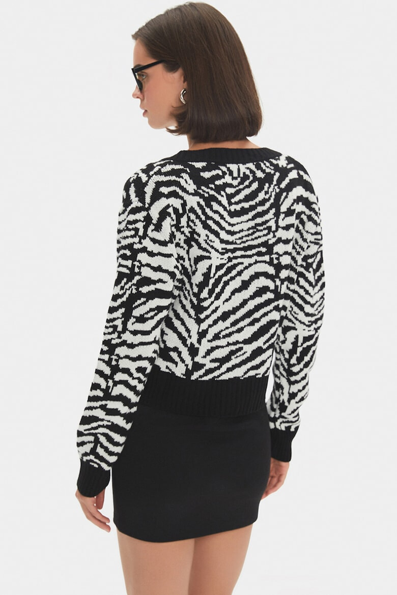 June Cardigan crop cu animal print - Pled.ro