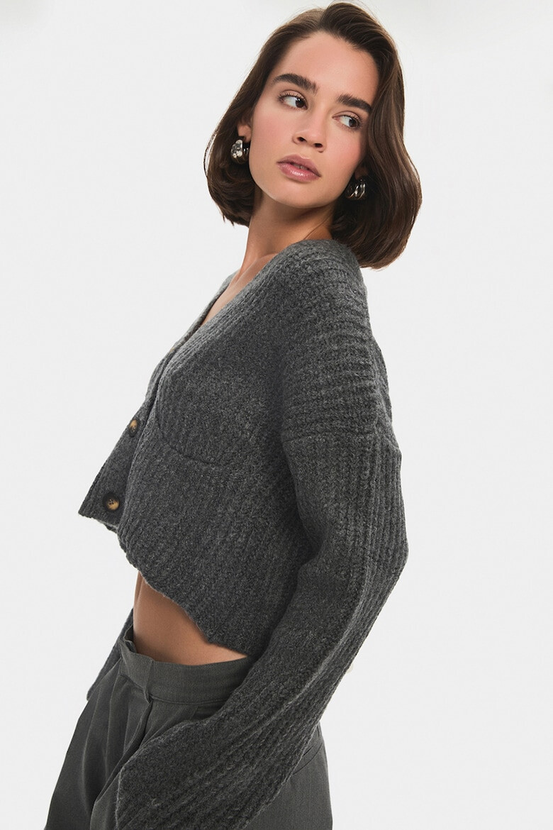 June Cardigan crop cu decolteu in V - Pled.ro