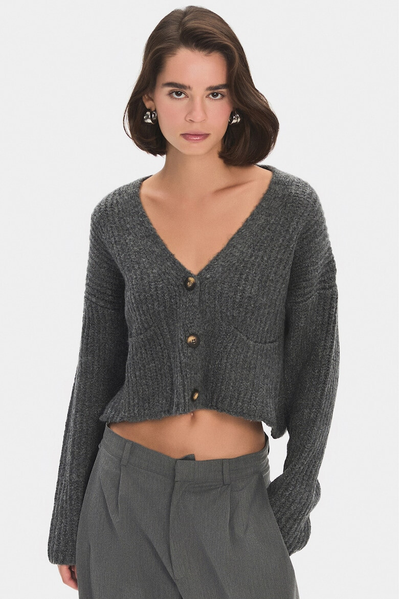 June Cardigan crop cu decolteu in V - Pled.ro