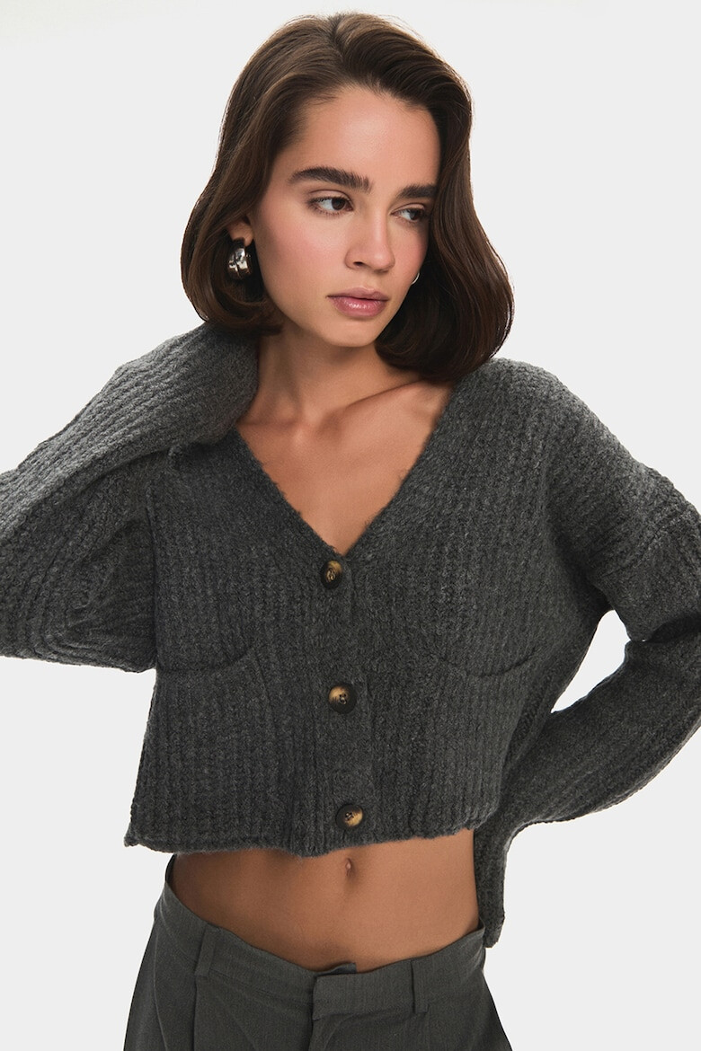 June Cardigan crop cu decolteu in V - Pled.ro