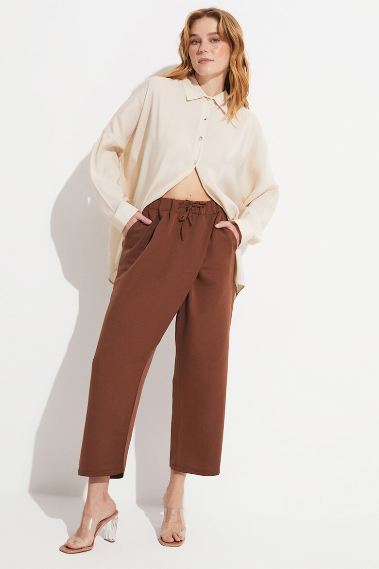 June Pantaloni crop cu croiala dreapta - Pled.ro