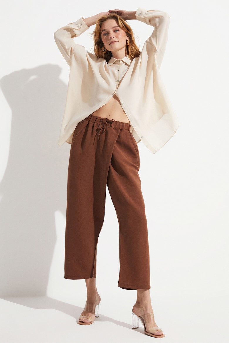 June Pantaloni crop cu croiala dreapta - Pled.ro