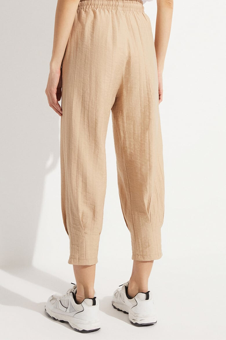 June Pantaloni crop cu snur in talie - Pled.ro