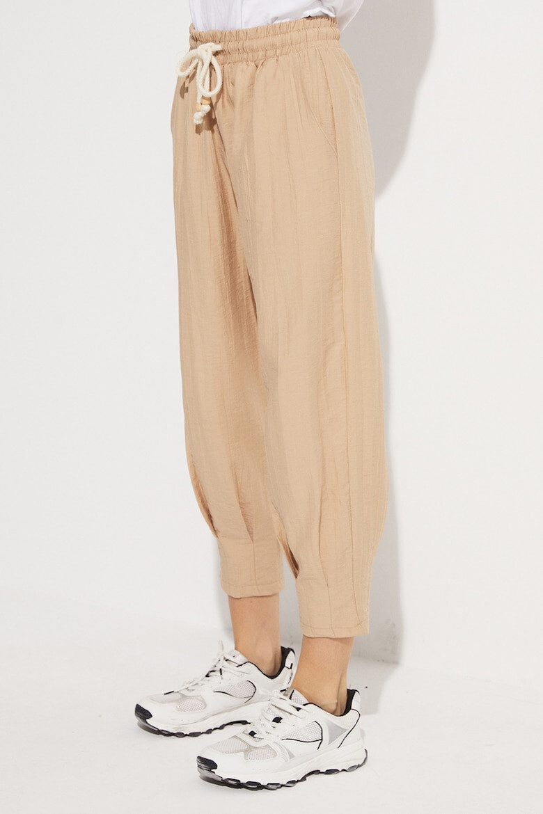 June Pantaloni crop cu snur in talie - Pled.ro