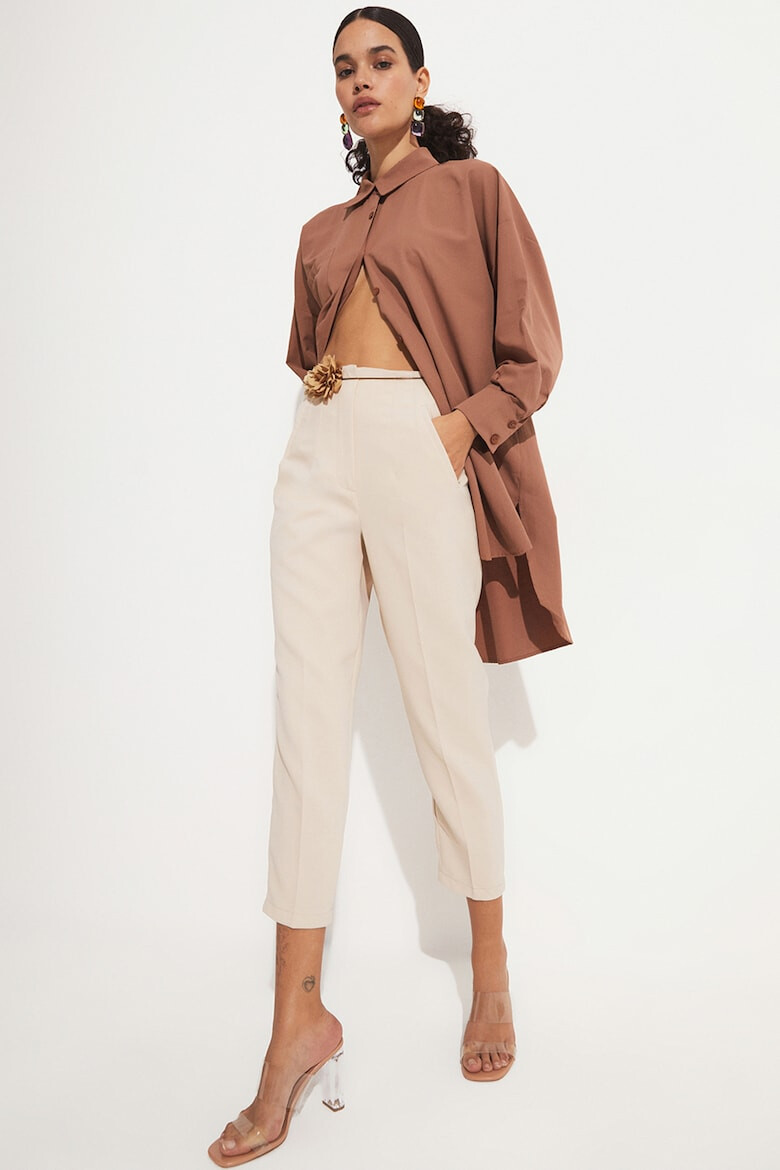 June Pantaloni crop cu talie inalta - Pled.ro